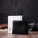 Відмінний горизонтальний гаманець для чоловіків з натуральної шкіри ST Leather 22465 Чорний, фото 9