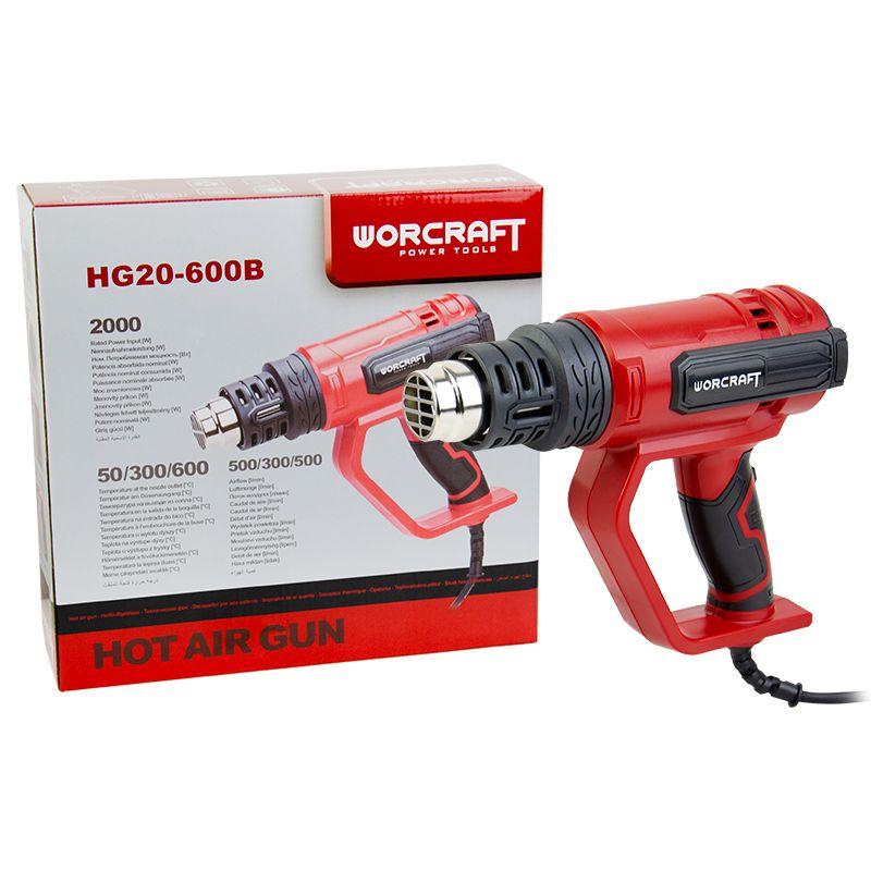 Фен промисловий WORCRAFT HG20-600B, фото 1