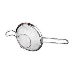 Друшляк-сито для борошна з ручкою 16 см просіювач для борошна з нержавіючої сталі