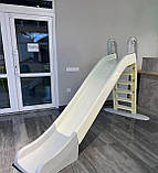 Гірка дитяча пластикова велика, 243 см Doloni (Молочно-сіра), фото 3