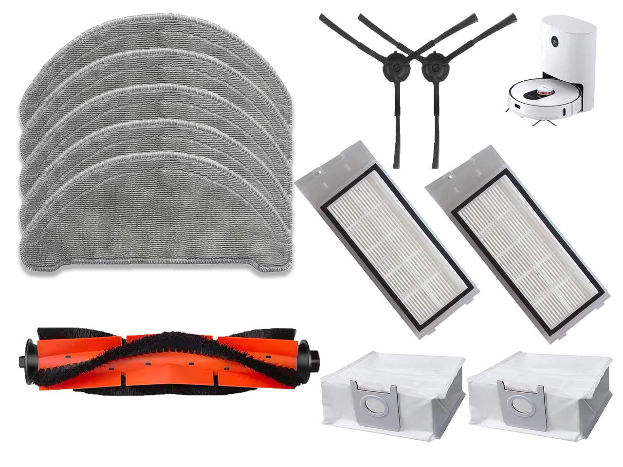Набір змінних аксесуарів (12 шт.) для робота-пилососа Roidmi Eve Plus SDJ01RM, фото 1
