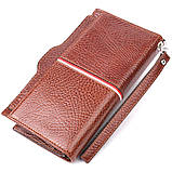 Оригінальний клатч із натуральної шкіри KARYA 21180 Коричневий, фото 2