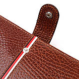 Оригінальний клатч із натуральної шкіри KARYA 21180 Коричневий, фото 4