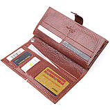 Оригінальний клатч із натуральної шкіри KARYA 21180 Коричневий, фото 5