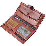 Оригінальний клатч із натуральної шкіри KARYA 21180 Коричневий, фото 6