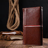 Оригінальний клатч із натуральної шкіри KARYA 21180 Коричневий, фото 9