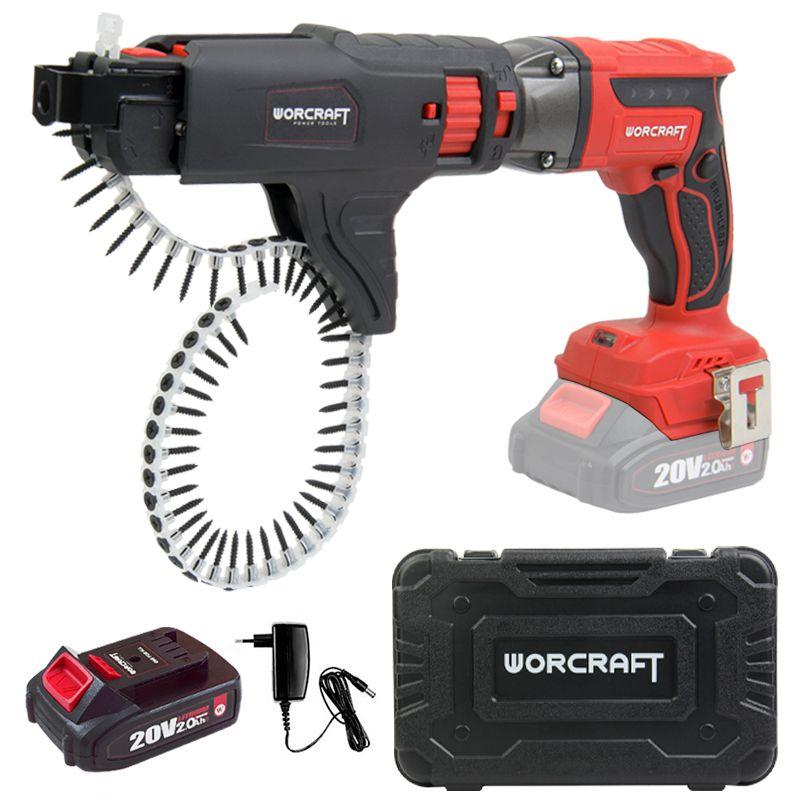 Акумуляторний безщітковий шуруповерт стрічковий WORCRAFT CDIS-S20LiBM, фото 1