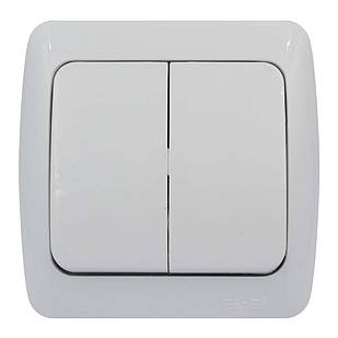 Вимикач ALSU білий 2-кл