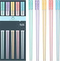 Палички «SushiStyle»: Багаторазові Зносостійкі Палички для Суші та Їжі, 5 пар, Ніжні Кольори