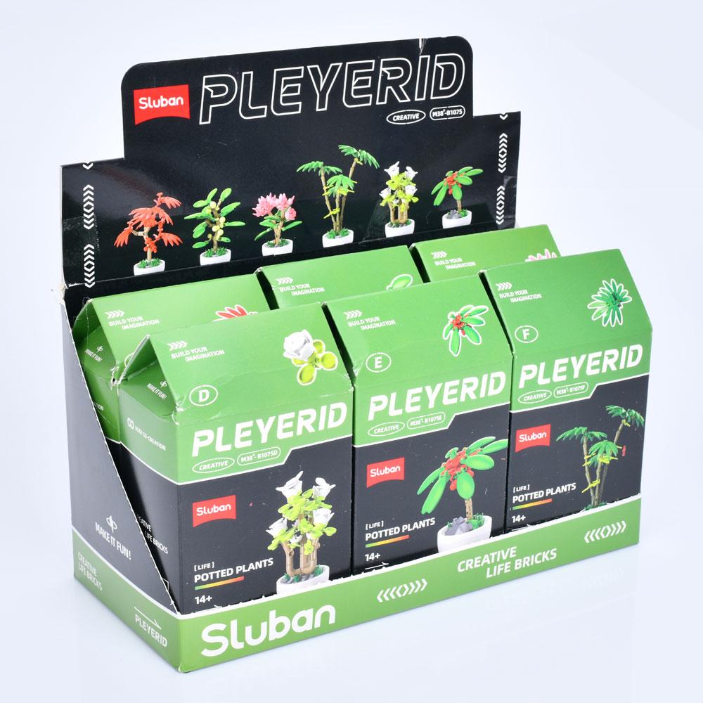 Конструктор SLUBAN "Pleyerid", кімнатні рослини у горщику (M38-B1075), фото 1