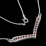 Кольє. Натуральний гранат родоліт. Срібло 925., фото 3