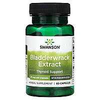 Фукус пузирчастий морські водорості для схуднення, Swanson, Bladderwrack Leaves, 60 капсул