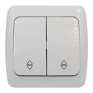 Вимикач ALSU білий 2-кл прохідний