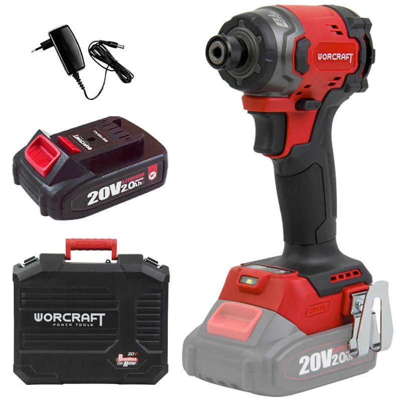 Акумуляторний безщітковий гайковерт ударний WORCRAFT CIS‑S20LiBM‑260, фото 1