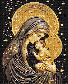 Алмазна мозаїка/вишивка Релігія. Пресвята Богородиця 40*50 см Орігамі OD 3433