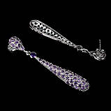 Сережки. Натуральний аметист. Срібло 925., фото 2