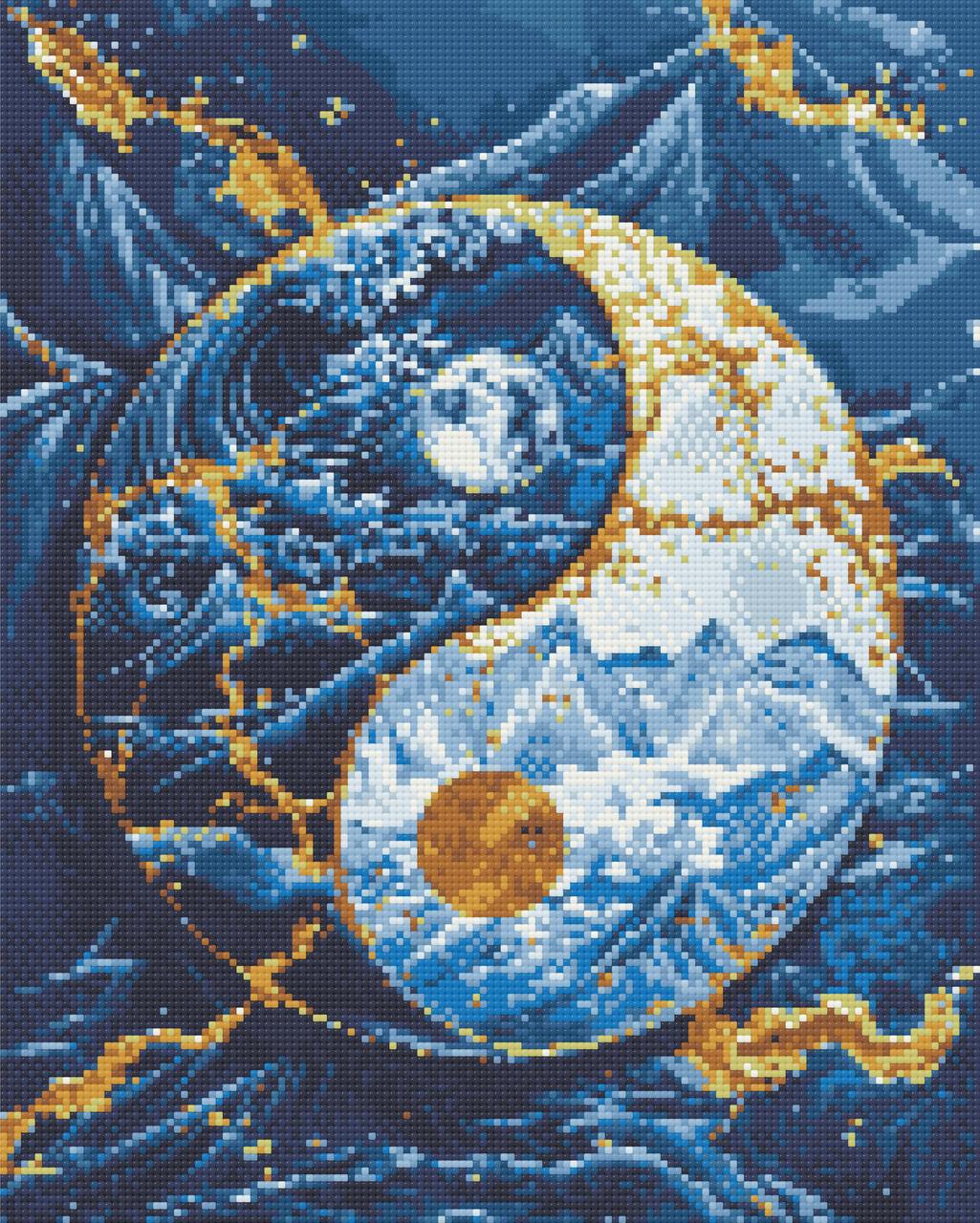 Алмазна мозаїка/вишивка Інь янь 40*50 см Орігамі OD 3445, фото 1