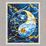 Алмазна мозаїка/вишивка Інь янь 40*50 см Орігамі OD 3445, фото 5