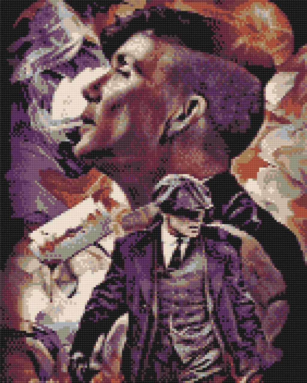 Алмазна мозаїка/вишивка Гострі картузи 40*50 см Орігамі OD 6000, фото 1