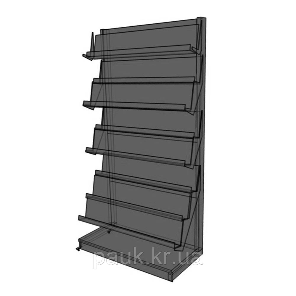 Стелаж для кросвордів 2100х1200 мм, приставний стелаж книжковий, стелаж для книг, стелаж для преси, стенд для книг, вітрина, фото 1