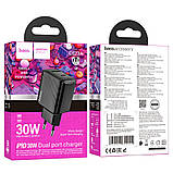 Мережевий Зарядний Пристрій Hoco CS23A 1USB/1USB-C PD/QC 30W, фото 3