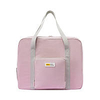 Сумка дорожня для подорожей Happy Journey з кріпленням для валізи (41*33*17)Рожевий
