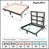 Люк (700х800мм.) в підлогу, на петлях, герметичний, модель "APF-U", фото 5