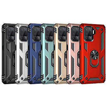 Чехол на OPPO Reno 5 Lite | A94 | F19 PRO | 5F бампер захисний протиударний 3D TPU + PC "ARMY SHEILD "