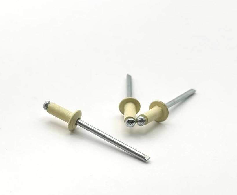 Заклепка відривна пофарбована ал./ст. DIN 7337 4х10 (1015) (500шт), фото 1