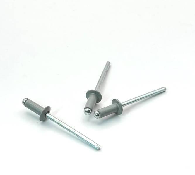 Заклепка відривна пофарбована ал./ст. DIN 7337 4х10 (9006) (500шт), фото 1