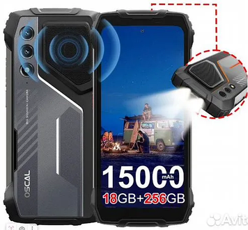 Смартфон Blackview OSCAL PILOT 1 6/256gb Black динамік 5W 138дБ NFC 15000mAh - Гармата!