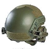 Шолом тактичний NTS (USA) NIJ IIIA з навушниками EARMOR M32H з мікрофоном та чебурашки, фото 3