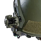 Шолом тактичний NTS (USA) NIJ IIIA з навушниками EARMOR M32H з мікрофоном та чебурашки, фото 5