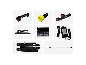 Обприскувач садовий акумуляторний ранцевий AT12 аксесуари, фото 2