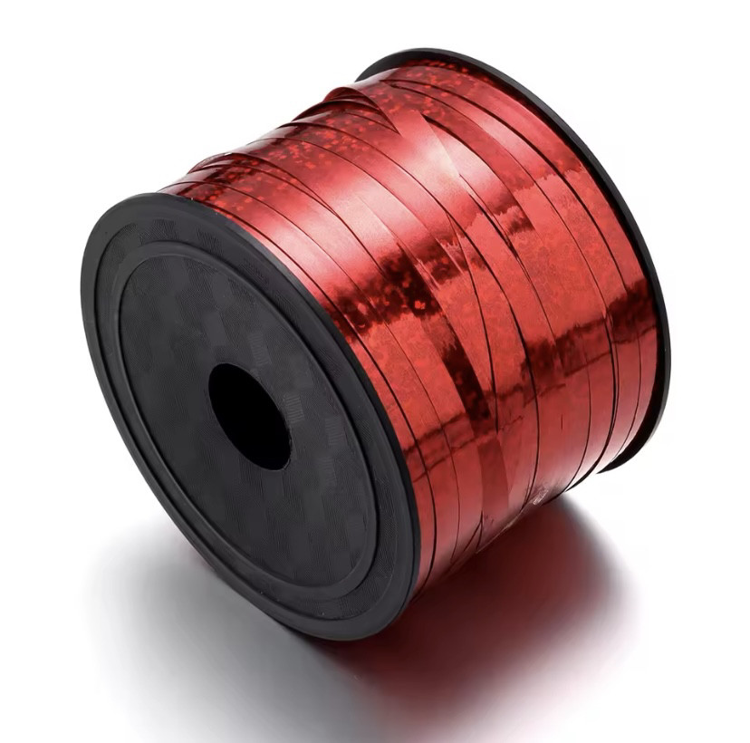 Стрічка пакувальна, червона голограма, 100 м, фото 1