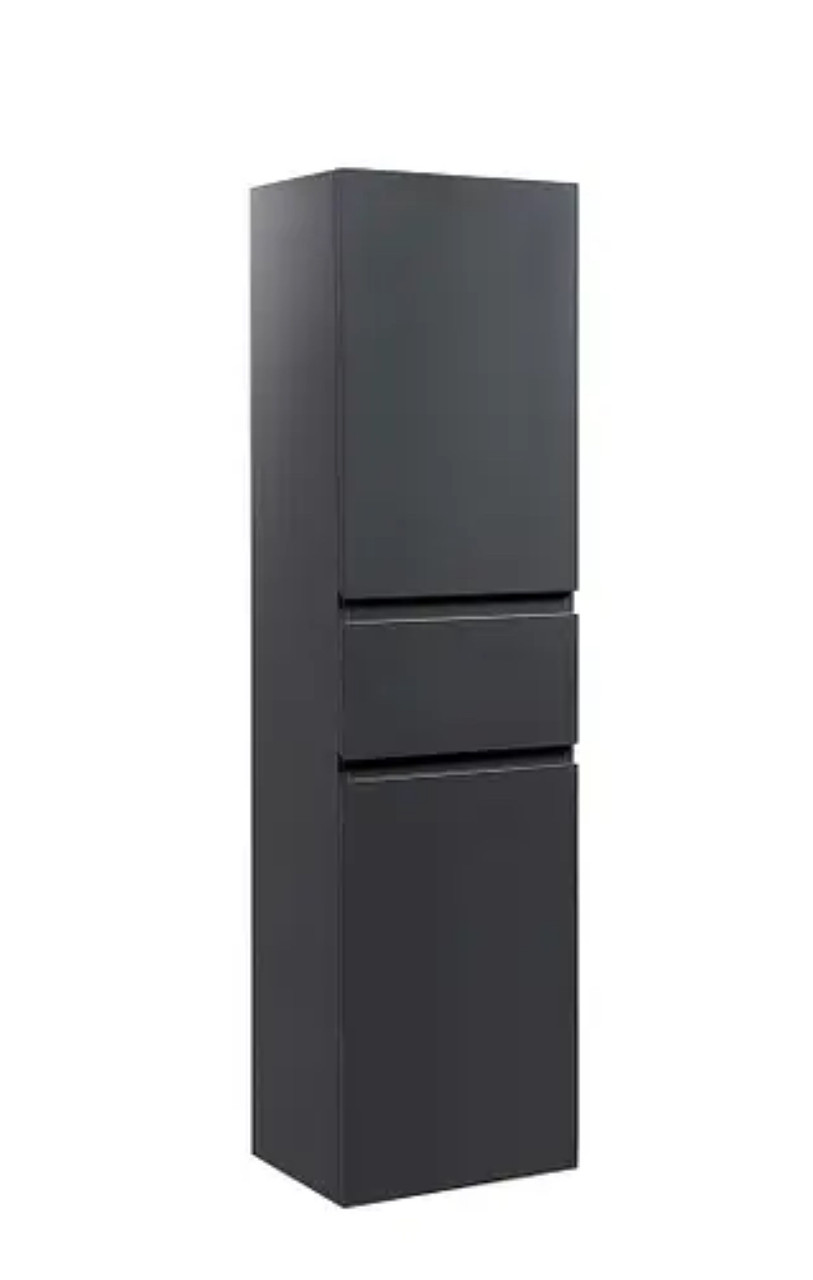 Пенал 40 см графіт глянець