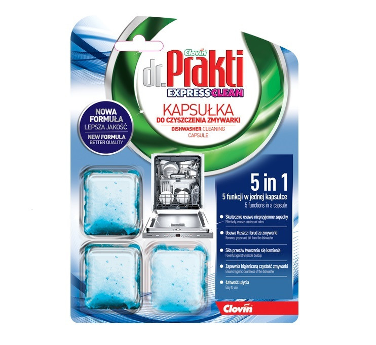 Порошок для чищення посудомийних машин Dr. Prakti 3 капсули