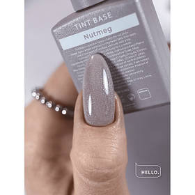 Камуфлююча база для нігтів Heylove Tint base Nutmeg з шимером, 15 мл