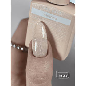 Камуфлююча база для нігтів Heylove Tint base Almond з шимером, 15 мл