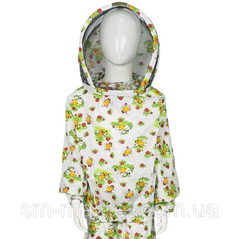 Костюм дитячий, ситець натуральний з бджілками, європейська маска