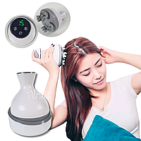 Акумуляторний масажер для голови та тіла Massager, портативний ручний масажер з насадками  MDCD-11-White/Grey