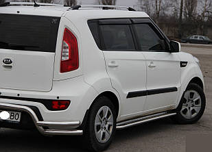 Бічні пороги Premium (2 шт нержав) Kia Soul II 2013-2018