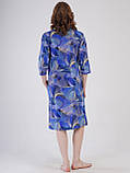 Домашній халат на блискавці рукава 3/4 Vienetta Великий розмір бавовна, фото 3