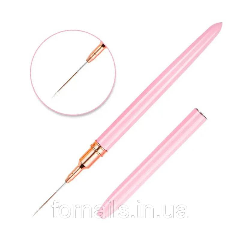 Пензель-лайнер з ковпачком Lilly beaute Rose Gold 11 мм L-04
