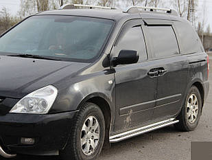 Пороги підніжки турецька неіржавка сталь 2 шт Kia Carnival 2006-