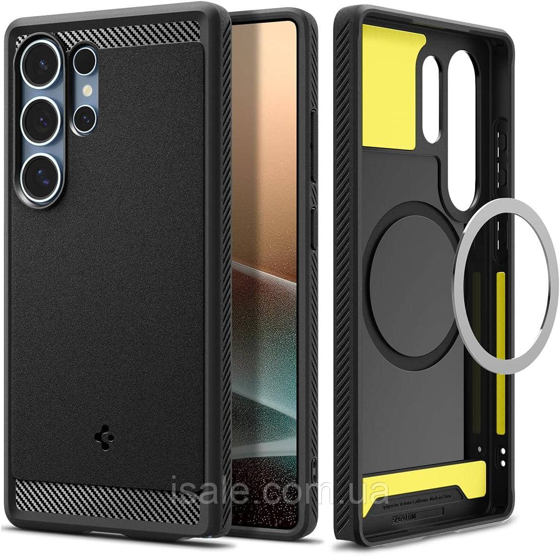 Чехол Spigen Rugged Armor MagFit для Samsung Galaxy S25 Ultra (2025), ACS08951, Matte Black, фото 1