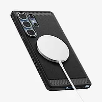 Чехол Spigen Rugged Armor MagFit для Samsung Galaxy S25 Ultra (2025), ACS08951, Matte Black, фото 4