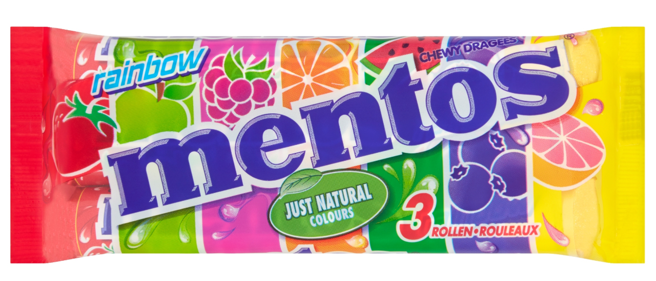 Драже Mentos Rainbow 3 х 37.5г, фото 1