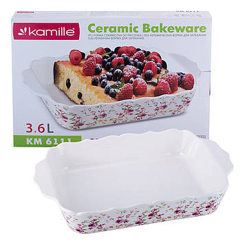 Форма для запікання Kamille KM-6111 керамічна 3,6 л