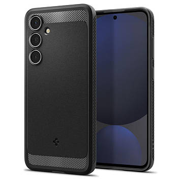 Чохол Spigen для Samsung Galaxy S24 FE  - Rugged Armor, Matte Black (ACS08578)